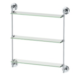 Gatco Premier 20" 3 Tier Chrome Adjustable Glass Shelf