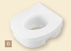 TOILET SAFETY - Elevated Toilet Seat - White