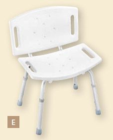 TUB & SHOWER SAFETY - Adjustable Tub & Shower Chair - White