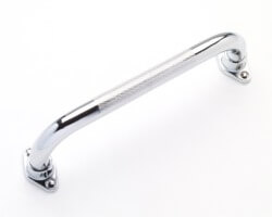 12" x 1" Diameter GBS Chrome Low Profile Grab Bar with Knurled Finish
