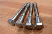 3/8" x 3" Type 304 Hex Lag Bolts 4 Count